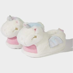 Resim Defacto Kız Çocuk Unicorn Temalı Düz Taban Terlik F1943a825wnwt34 Beyaz-wt34 