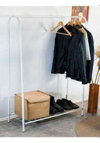 Resim Ayaklı Elbise Askısı Konfeksiyon Etek Pantolon Askısı 5061 Beyaz 