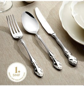 Resim Nehir Adriana Sade 12 Kişilik 84 Parça Kutulu Çatal Kaşık Bıçak Takımı 