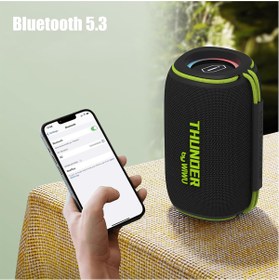 Resim WIWU H5 Su Geçirmez RGB Işıklı TWS Bluetooth Hoparlör v5.3 15W Siyah 