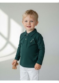 Resim Zekids Erkek Bebek Zürafa Baskılı Uzun Kollu T-shirt-16938 Yeşil 