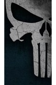 Resim aydın garage Punisher Kapı Direk Kaplama Folyosu BASKILI STİCKER Sağ-Sol 2 Adet 22*50 CM 