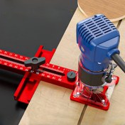 Resim 3'lü 1 Arada Alüminyum Oyma ve Freze Aparatı Ahşap İşleme Kenar Kesme Makinesi Kolu Yardımcı Araç Hassas Kesme ve Oluk Açma Aracı Çift Fonksiyonlu Tasarım 
