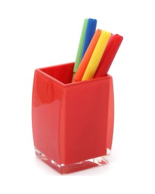 Resim 2 Adet Kalemlik Kalpli Model Ofis Gereci 6x6x10cm Çok Renkli 