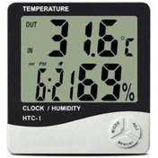 Resim Epilons BUFFER® Bebek Odası Masaüstü Dijital Termometre Nem Ölçer Higrometre Saat 