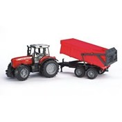 Resim Bruder Massey Ferguson 7480 Traktör ve Römork 