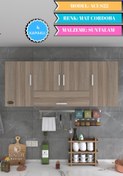 Resim Kenzlife Hazır Mutfak Acus22 Crd 060*150*22 Mutfak Banyo Dolabı Kapaklı Raflı 