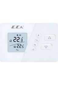 Resim E.C.A Poly Comfort 200 W Kablosuz Dijital Oda Termostatı Beyaz LCD Ekran ile Hassas Kontrol 