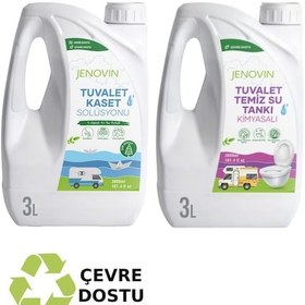 Resim Jenovin Sifon Temizliği Karavan & Tekne Tuvalet Kimyasalı 3L - Katı Atık Parçalama Çam Kokusu 