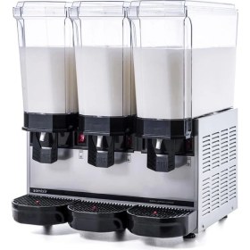 Resim SAMIXIR Klasik Triple Karıştırıcılı Soğuk İçecek Dispenseri 20+20+20 Litre Inox 