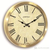 Resim Time Gold Ofis Salon Duvar Saati Metal Altın Rengi 35 Cm 