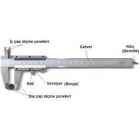 Resim Moonshop Mekanik Kumpas 150 Mm Metal Kasa 150mm 0,05mm 