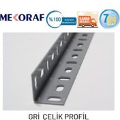 Resim Mekoraf 2 Metre 40 X 40 X 1.5 Mm Çelik Raf Profil Gri 