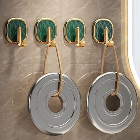 Resim 4 adet Şık Dokulu Renkli Yapışkan saç tokası - Giysiler, Havlular, Bornozlar için Kolay Kurulum, Matkap Gerektirmeyen Duvara Monte Askılar - Ev Dekoru, Banyo Dekoru için Modern Banyo Aksesuarları 