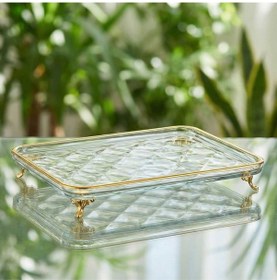 Resim Çnr Home Collection Paşa Bahçe Yeni Desenli Ayakli Borcam Gold 