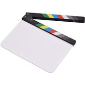 Resim Renkli Çizgili 30x24cm Akrilik Film Çekim Tahtası Dıy Yazı Alanı, Manyetik Tahta Çubuklu 