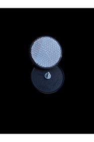 Resim opersan YUVARLAK VİDALI BEYAZ KEDİ GÖZÜ (Ø 8 CM) REFLEKTÖR (TEKLİ) ARKASI SİYAH 