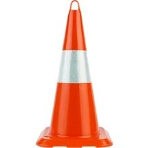 Resim Parla 50'lik Kırılmaz Trafik Konisi (Tek Reflektifli) 