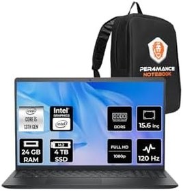 Resim Dell Pro 15 Essential i5-1334U 24GB 4TB SSD 15.6'' FHD FDOS Taşınabilir Bilgisayar & Per4 ÇANTA 