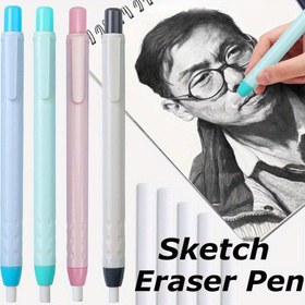 Resim Güncellenmiş Model Kaymaz Kalem Gövdesi Kalem Şekli Basın Tipi Kalem Silgi Seti 5 Değiştirilebilir Çekirdek ile, Çizim Boyama Yazma Silme Malzemeleri Aksesuarlar Okul Malzemeleri | Okula Dönüş Sezonu | Ucuz Okul Malzemeleri | Giriş Hediyeleri 