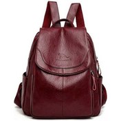 Resim Luckydog Yumuşak Yaprak Hafif Seyahat Sırt Çantası, Kentsel Gidiş Basit Bordo Sırt Çantası Bordo 