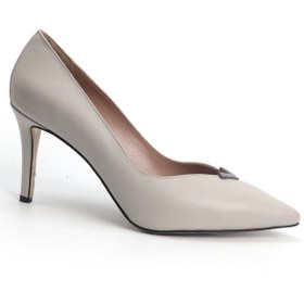 Resim OZ DOROTHY Gri Deri Stiletto 