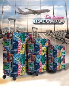 Resim Trendglobal Valiz Bavul Koruyucu Kılıfı Karışık Desen Lacivert 