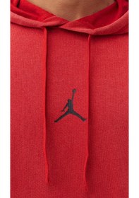 Resim Nike Jordan Dri Fit Men's Fleece Pullover Hoodie Erkek Kapüşonlu Sweatshirt Kırmızı Kırmızı 