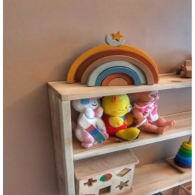 Resim Mrt Ahşap Oyuncak Rafı (Kitaplık) 