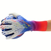 Resim Unisex Genç Futbol Kaleci Eldivenleri - Canlı Renk Blok Tasarımı, Nefes Alabilen Mesh ve Naylon Karışımı, Çekme Parmağı Tasarımı için Artan Kavrama ve Traction, Sadece El Yıkama, Futbol Aksesuarları, Şık Spor Ekipmanları, Dayanıklı Spor Eldivenleri 