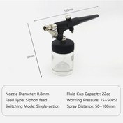 Resim Hallow Mini Tek Eylem Sifon Besleme Hava Fırça Kiti 0.8mm 