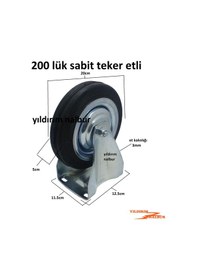 Resim Yük Arabası Tekerlek Sabit 200lük Sanayi Tipi Tekerlek Tezgah En 