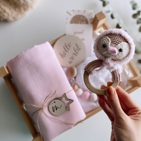 Resim Amigurumi Pembe Penguen Gift Box 