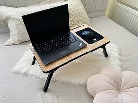 Resim Axolotl Folding Telefon ve Tablet Bölmeli Katlanır Ayaklı Laptop Sehpası Notebook Bilgisayar Çalışma Masası 