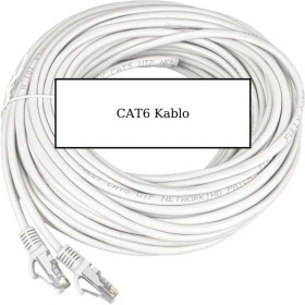 Resim Layfhex Premium Yüksek Hızlı Internet Lan Data Yazıcı Modem Adsl Cat6 RJ45 Uçlu Kablo 5 Metre 