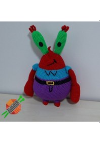 Resim Amigurumi Oyuncak Bay Yengeç Sunger Bob Arkadaşları 35 CM 