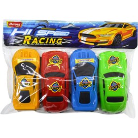 Resim Kids Like Racing 4 Lü Plastik Oyuncak Araba Seti 