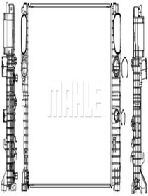 Resim BEHR Mahle Cr37000s (8MK376700-594) Su Radyator (MERCEDES E-CLASS 2115000202 8MK376700594 (WE196498) 