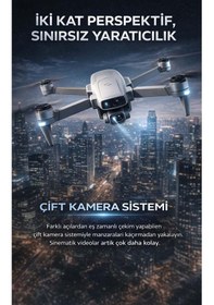 Resim Gps Destekli Profesyonel Drone - Fırçasız Motorlu Ve Çift Kameralı Akıllı Uçuş Seti 
