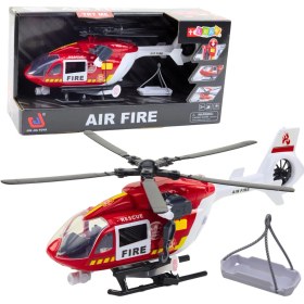 Resim Sesli Işıklı Çek Bırak İtfaiye Helikopteri Çok Renkli 