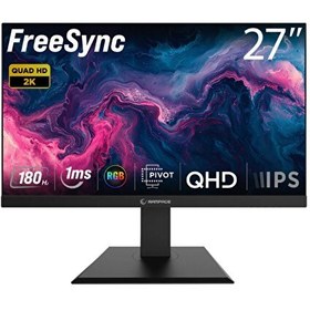 Resim Rampage Miracle MC27RQ180 27" 180Hz 1MS Fast IPS QHD 2K HDR FreeSync Pivot Flat Oyuncu Monitörü 