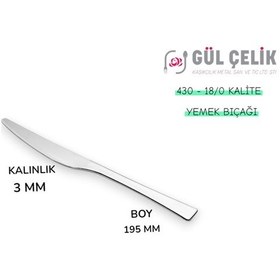 Resim 36 Parça 6 Kişilik Çatal Bıçak Kaşık Seti Bıçaklı Damla Model 18,0 Kalite Kutulu-bıçak Sadedir Paslanmaz Çelik 