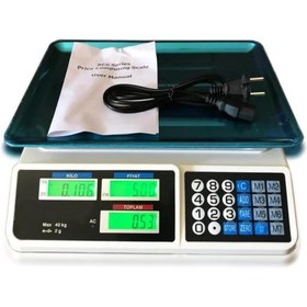 Resim Şarjlı Elektronik Dijital Hassas Mutfak Manav Bakkal Kasap Terazisi 40 Kg Kırılmaz Ayak 