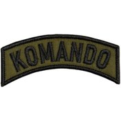 Resim Ex Patch Haki Zemin Komando Yazılı Nakış Peç Patch 8 X 2.5 Cm 