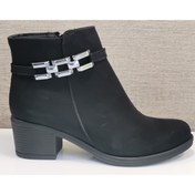 Resim SDF SHOES Sedef 325 Siyah Kısa Topuk Termo Bot 