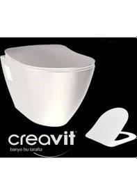 Resim Creavit Terra Asma Klozet Tp325 + Duck Yavaş Kapanan Pp Kapak 