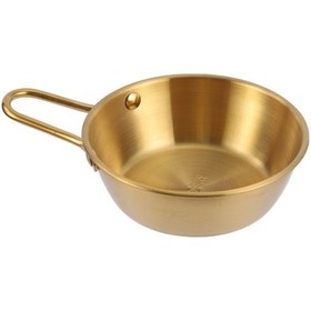 Resim Sones 304 Paslanmaz Çelik Baharat Kasesi Restoran Pirinç Şarabı Atıştırmalık Servis Şişesi, Model: 12cm Saplı Altın 