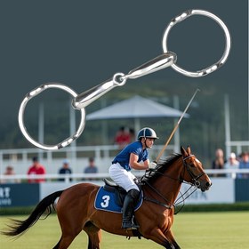 Resim 1 Adet Cavassion Ağır Hizmet Paslanmaz Çelik Nal Biti - Esnek Çevirme Mekanizması, Dressage, Show Jumping, Eventing için Çizik Yapmayan Ağız - At Biti Uyumlu (Binicilik) 