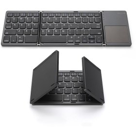 Resim Streak Bluetooth Katlanabilir Mini Klavye Kablosuz Tablet Tel Pc Uyumlu 
