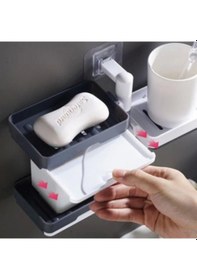 Resim Çoklu Sabun Tutucu Fonksiyonel Banyo Sabunluk Çok Renkli 